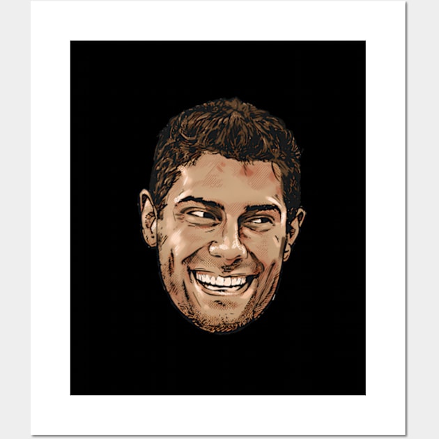 Jimmy Garoppolo Las Vegas Portrait Wall Art by caravalo